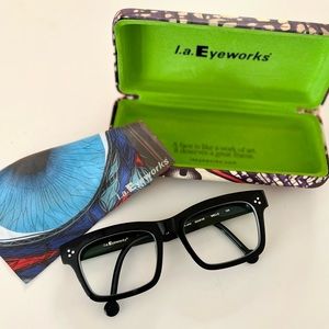 LA Eyeworks Black optical frames. FRAMES ONLY. Quality acetate. Made in Japan.